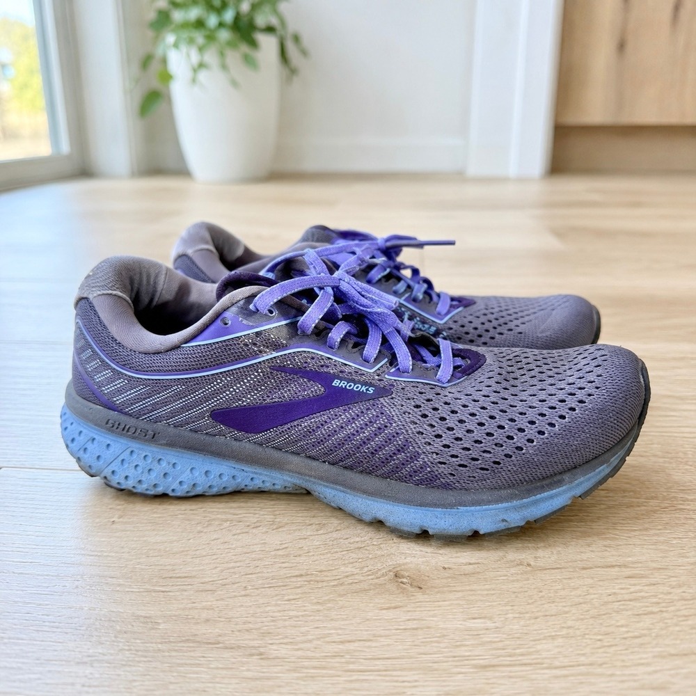 Brooks Ghost 12 Running Shoes Purple 1203051B097 2019 Low Top Lace Up Women's 7
